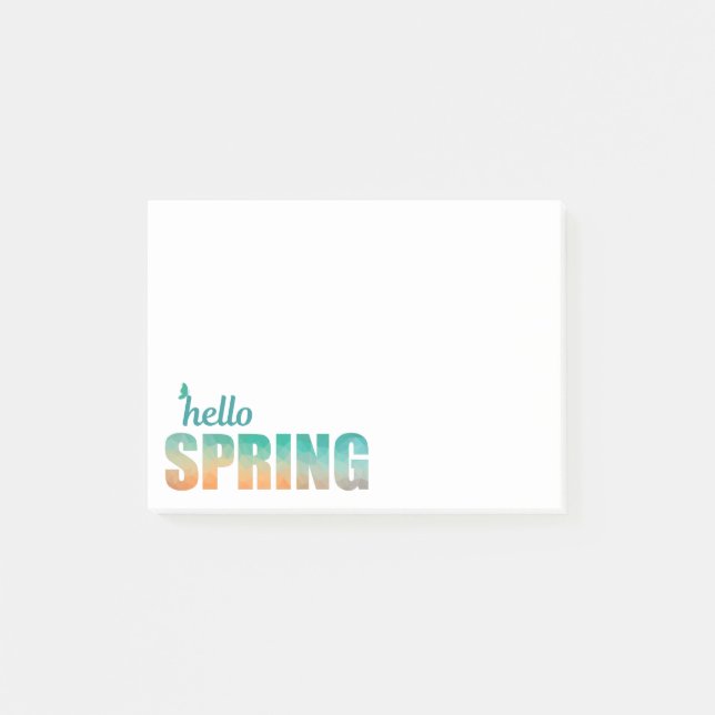 hallo Geometrische lenteterpost Post-it® Notes (Voorkant)
