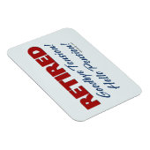 Hallo Gepensioneerd: vaarwel spanning | Blauw Magneet (Rechterzijde)