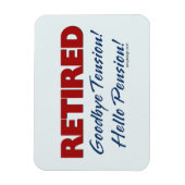 Hallo Gepensioneerd: vaarwel spanning | Blauw Magneet (Verticaal)