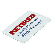 Hallo Gepensioneerd: vaarwel spanning | Blauw Magneet (Linkerzijde)