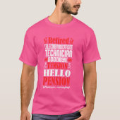 Hallo Gepensioneerde telecommunicatietechniek T-shirt (Voorkant)