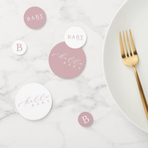 Hallo Gepersonaliseerd Baby Minimalistisch Baby sh Confetti