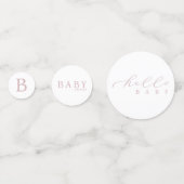 Hallo Gepersonaliseerd Baby Minimalistisch Baby sh Confetti (Achterkanten)