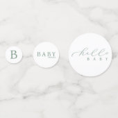 Hallo Gepersonaliseerd Baby Minimalistisch Baby sh Confetti (Achterkanten)