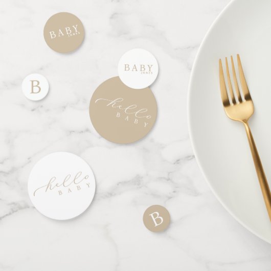 Hallo Gepersonaliseerd Baby Minimalistisch Baby sh Confetti (Groep)