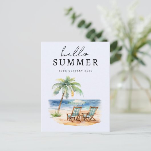 Hallo Gepersonaliseerd bedrijf Briefkaart (Staand voorkant)