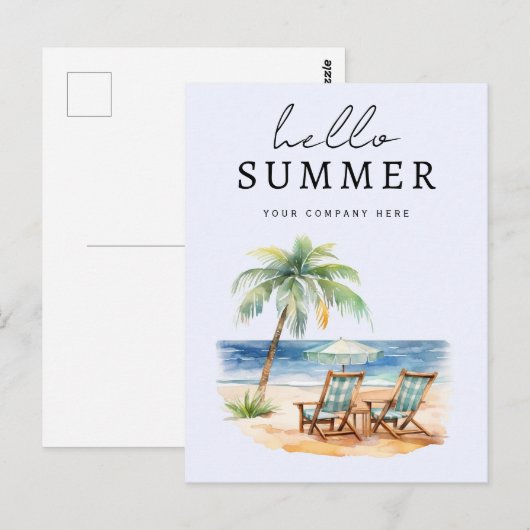 Hallo Gepersonaliseerd bedrijf Briefkaart (Voorkant / Achterkant)