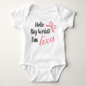 Hallo Gepersonaliseerd Ik ben BABY NAME Romper (Voorkant)