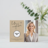 Hallo Gepersonaliseerd Neighbor Kraft-papier Briefkaart (Staand voorkant)