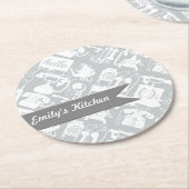Hallo Gepersonaliseerd Ronde Kartonnen Onderzetter (Gebogen)