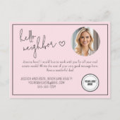 Hallo Gepersonaliseerd roze Briefkaart (Voorkant)