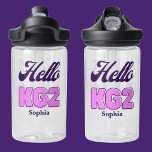 Hallo Gepersonaliseerd Terug naar School, KG2, Waterfles<br><div class="desc">Hallo Gepersonaliseerd terug naar school,  KG2, </div>