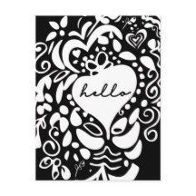Hallo Gepersonaliseerd zwart en wit