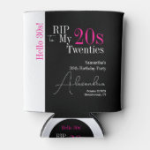 Hallo Gepersonaliseerde 30e verjaardag RIP 20s Blikjeskoeler (Voorkant)