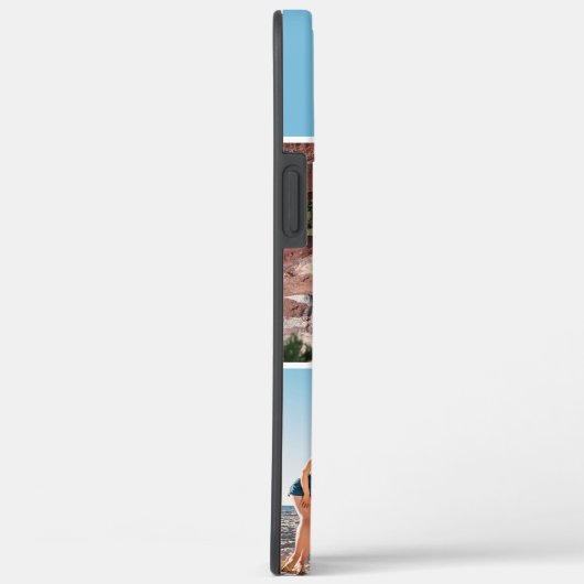 Hallo Gepersonaliseerde 4 fotocollage hemelsblauw Case-Mate iPhone Case (Achterkant / Rechts)