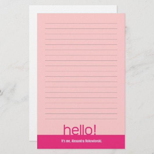 hallo! Gepersonaliseerde artikelen Briefpapier (Voorkant / Achterkant)