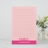 hallo! Gepersonaliseerde artikelen Briefpapier (Staand voorkant)