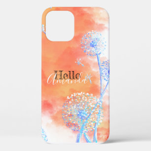 hallo gepersonaliseerde Dandelion klokken oranje w Case-Mate iPhone Case