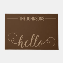 HALLO Gepersonaliseerde familienaam Welkom Mat Bro