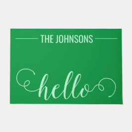 HALLO Gepersonaliseerde familienaam Welkom Mat Gro