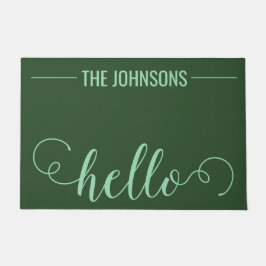 HALLO Gepersonaliseerde familienaam Welkom Mat Hun