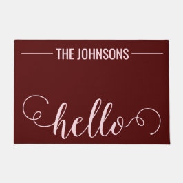 HALLO Gepersonaliseerde familienaam Welkom Mat Mar