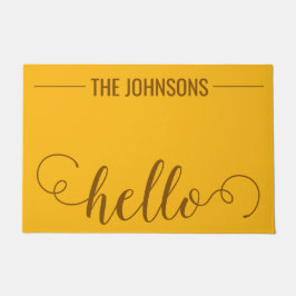 HALLO Gepersonaliseerde familienaam Welkom Mat Mus