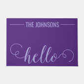 HALLO Gepersonaliseerde familienaam Welkom Mat Paa (Voorkant)