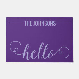 HALLO Gepersonaliseerde familienaam Welkom Mat Paa