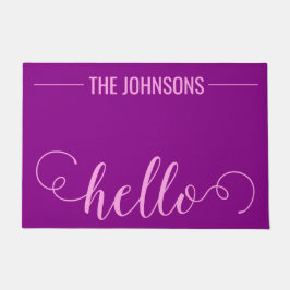 HALLO Gepersonaliseerde familienaam Welkom Mat Paa