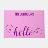 HALLO Gepersonaliseerde familienaam Welkom Mat Paa (Voorkant)