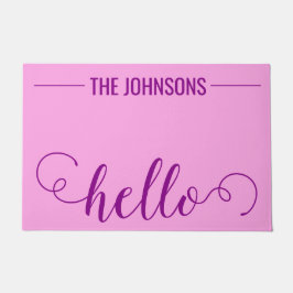 HALLO Gepersonaliseerde familienaam Welkom Mat Paa