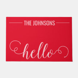 HALLO Gepersonaliseerde familienaam Welkom Mat Roo