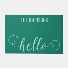 HALLO Gepersonaliseerde familienaam Welkomstmat Bl Deurmat