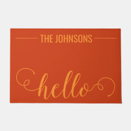 HALLO Gepersonaliseerde familienaam Welkomstmat Si Deurmat