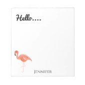 hallo, gepersonaliseerde Flamingo Notitieblok (Voorkant)