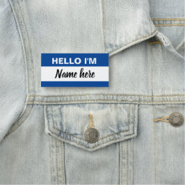 Hallo Gepersonaliseerde Mijn naam is (blauw) Naamplaatje