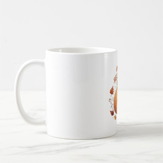 Hallo Gepersonaliseerde Pumpkin Coffee Mok (Links)