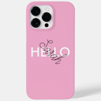 Hallo Gepersonaliseerde roze "?" telefoonhoes met  Case-Mate iPhone 14 Pro Max Hoesje