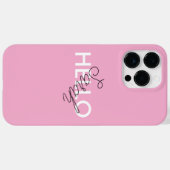 Hallo Gepersonaliseerde roze "?" telefoonhoes met Case-Mate iPhone Case (Achterkant (horizontaal))
