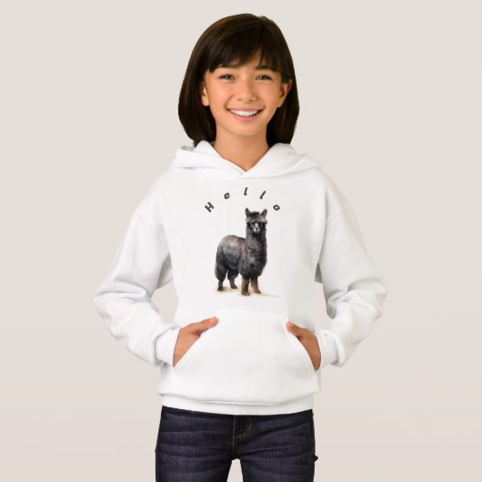 Hallo Gepersonaliseerde Unisex Child’s lama (Voorkant volledig)