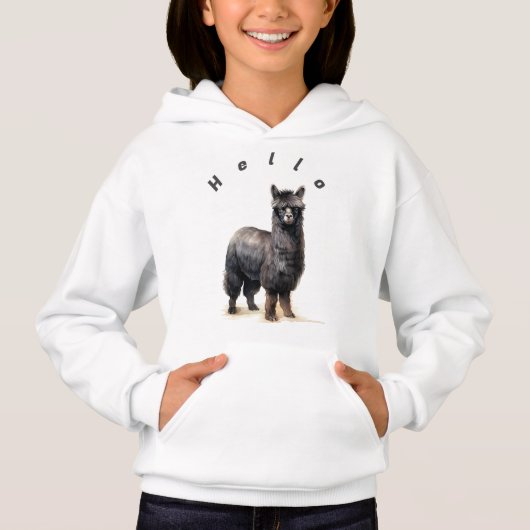 Hallo Gepersonaliseerde Unisex Child’s lama (Voorkant)