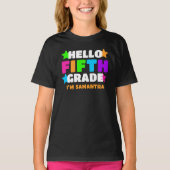 Hallo Gepersonaliseerde? Vijfde klas student Kinde T-shirt (Voorkant)