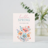 Hallo Gepersonaliseerde zakelijke Floral Briefkaart (Staand voorkant)