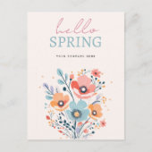 Hallo Gepersonaliseerde zakelijke Floral Briefkaart (Voorkant)