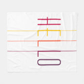 Hallo Gestreepte veelkleurige moderne typografie Fleece Deken (Voorkant (Horizontaal))