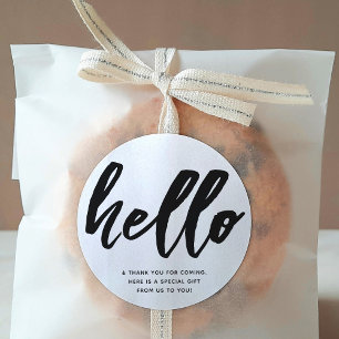 Hallo getrokken Evenement Welkom Favor Ronde Sticker