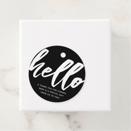 Hallo getrokken | Fancy script Bedankjes Labels (In situ)