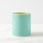 Hallo getrokken lente krans & konijntje mok (Midden)