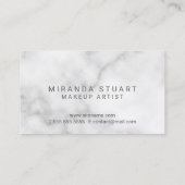 Hallo getrokken | Professioneel Modern Wit Marmer Visitekaartje (Achterkant)